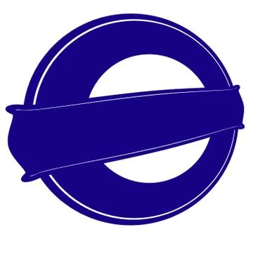 Blue round stamp Illustrazione stock