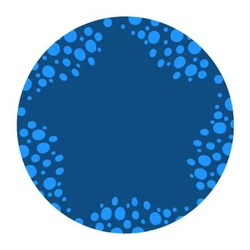 Blue round star shaped background for holiday decoration. Stock Illustration