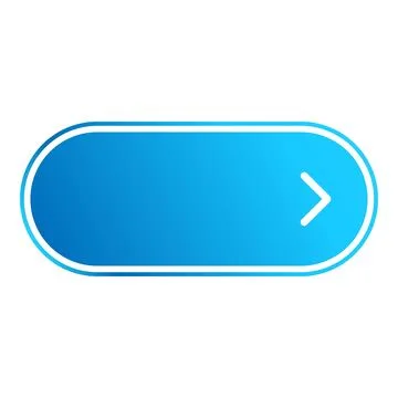 Blue rounded button showing white arrow pointing right Ilustración de archivo