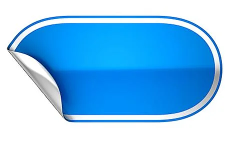 Blue rounded hamous sticker or label on white Stock Illustration