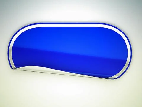 Blue rounded sticker or label Stock Illustration