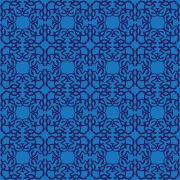 Blue royal pattern. The Seamless vector background Stock Illustration