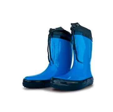 Blue rubber boots Stock Photos