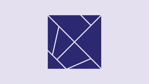 Blue Rubik cube icon isolated on purple background. Mechanical puzzle toy. Rubik Stock Footage 232917967