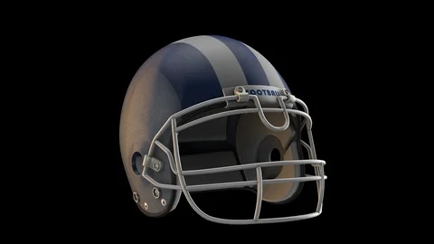 Blue rugby helmet spin loop Stock Footage 86706002