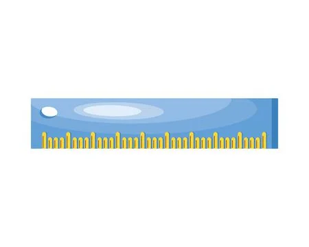 Blue rule school supply Illustrazione stock
