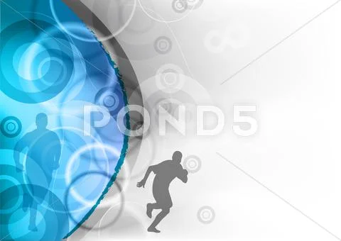 Blue runner Stock Illustration