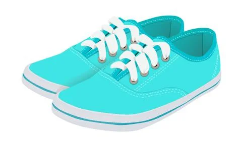 Blue running shoes Stock Illustration