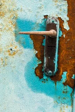 Blue Rust Handle Stock Photos