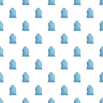 Blue sacks seamless pattern creating repeating texture Stock Illustration