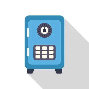 Blue safe box with combination lock and keypad protecting valuables Stock Illustration