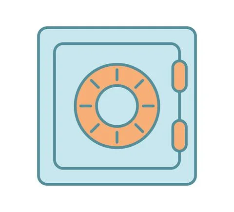 Blue safe box イラスト素材