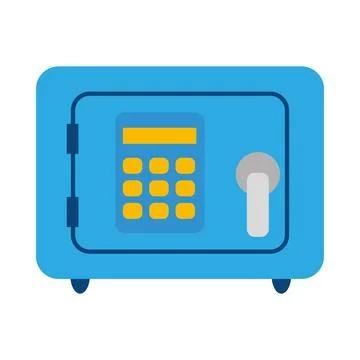 Blue safe box イラスト素材