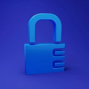Blue Safe combination lock icon isolated on blue background. Combination pa.. イラスト素材