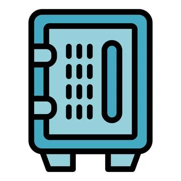 Blue safe deposit box keeping money and valuables secure 스톡 일러스트