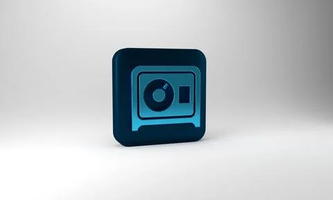 Blue Safe icon isolated on grey background. The door safe a bank vault with a イラスト素材