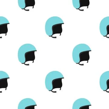 Blue safety helmet pattern seamless Stock Illustration