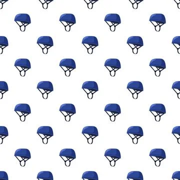 Blue safety helmets repeating pattern for sports background Stock-Illustration