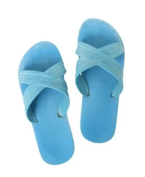 Blue sandals Stock Photos