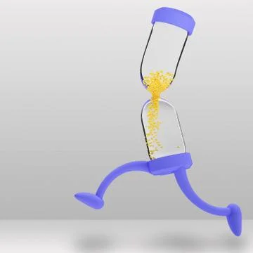 Blue sandglass Stock Illustration