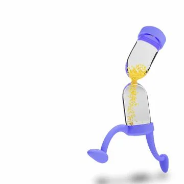 Blue sandglass Stock Illustration