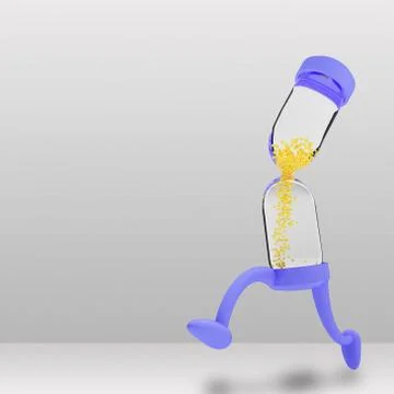 Blue sandglass Stock Illustration