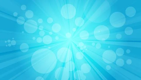 Blue sanny rays background. Sparkling magical dust particles. Vector Illustrazione stock