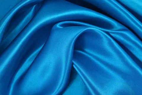 Blue satin background Stock Photos