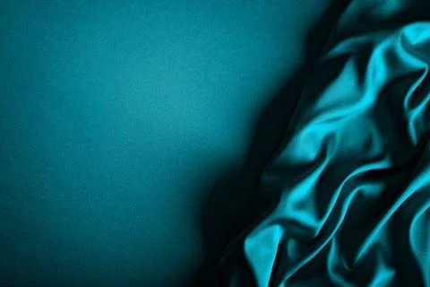Blue satin Foto stock