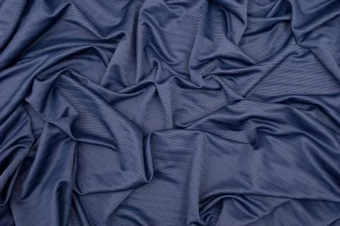 Blue satin textile background Stock Photos