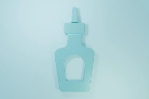 Blue Sauce bottle icon isolated on blue background. Ketchup, mustard and ma.. Stock Illustration