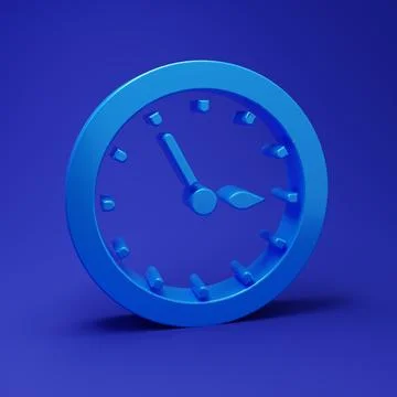 Blue Sauna clock icon isolated on blue background. Sauna timer. Minimalism .. Stock Illustration