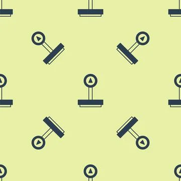 Blue Scale icon isolated seamless pattern on yellow background. Logistic and Stock Illustration