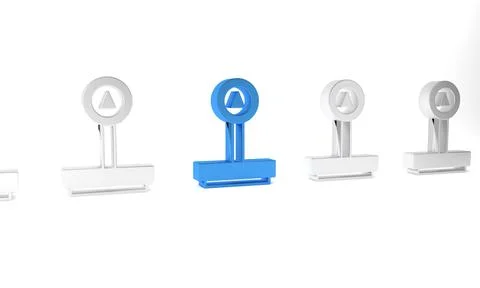 Blue Scale icon isolated on white background. Logistic and delivery. Weight.. 스톡 일러스트