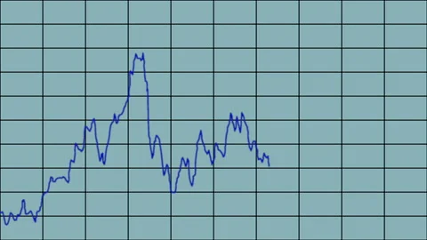 Blue scale rises and falls on monitor screen.Financial analytics.Economic        Stock Footage 275246584