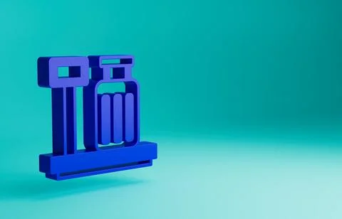 Blue Scale with suitcase icon isolated on blue background. Logistic and delivery Illustration