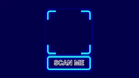 Blue Scan QR Frame Design Stock Footage 335633641