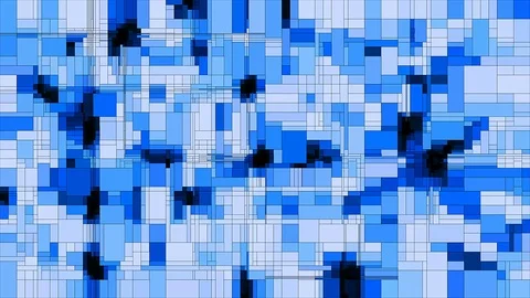 Blue scanning squares animated background loop Stock Footage 92382657