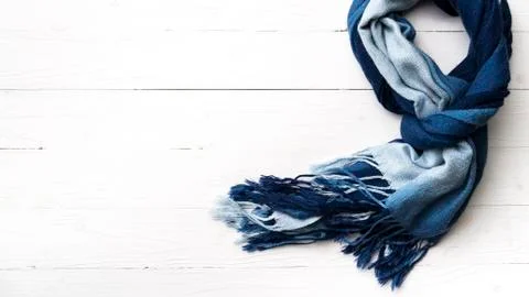 Blue scarf Stock Photos