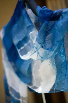 Blue scarf Stock Photos