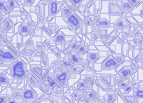 Blue scheme on graph paper Stock-Illustration