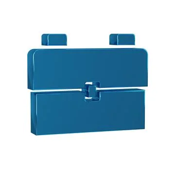 Blue School backpack icon isolated on transparent background. Stock Illustration