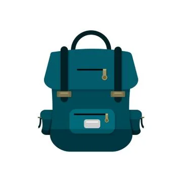 Blue School Backpack Illustration Stock Illustration