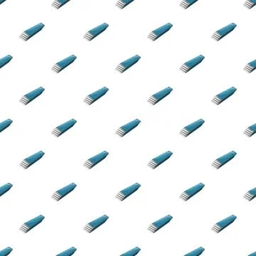 Blue school eraser seamless repeating pattern background Stock Illustration