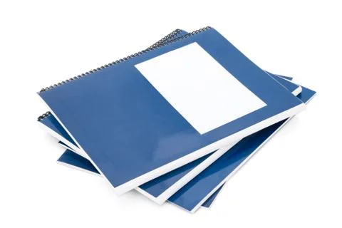 Blue school textbook Stock Photos
