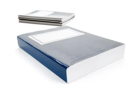 Blue school textbook 스톡 사진