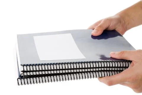 Blue school textbook Stock Photos