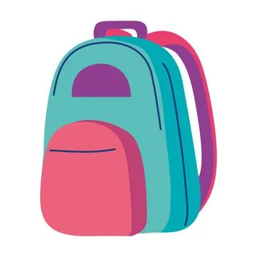 Blue schoolbag supply Stock Illustration