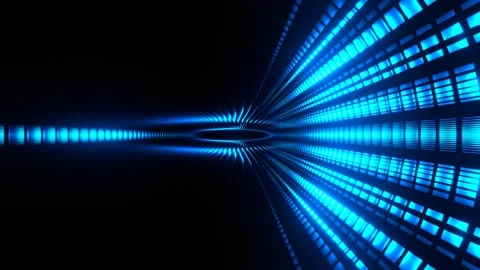 Blue Sci-Fi Blinded Ellipse Background VJ Loop in 4K Stock Footage 305917965