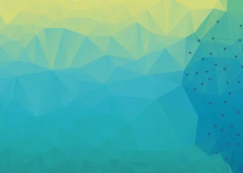 Blue Scientific Abstract Low Poly Gradient Polygonal Background Vector Stock Illustration